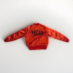 80s Vintage UTLA United Teachers of Los Angeles Jacket Red Button-Up LA Expres